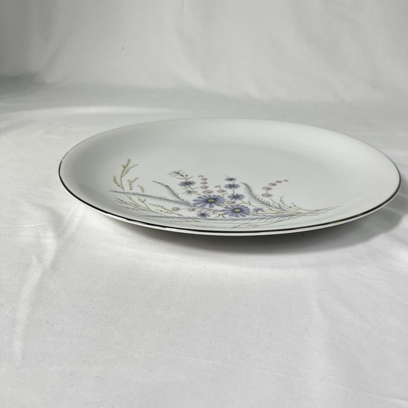 Vtg HIRA China Fontaine 12" Chop Plate‎ Round Platter Serving Dish Purple Pink - Picture 4 of 9